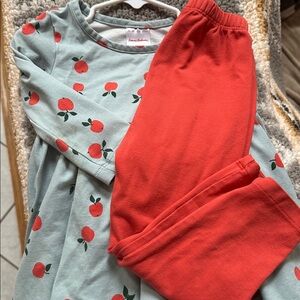 Hanna Andersson Gray Dress with Red Accents